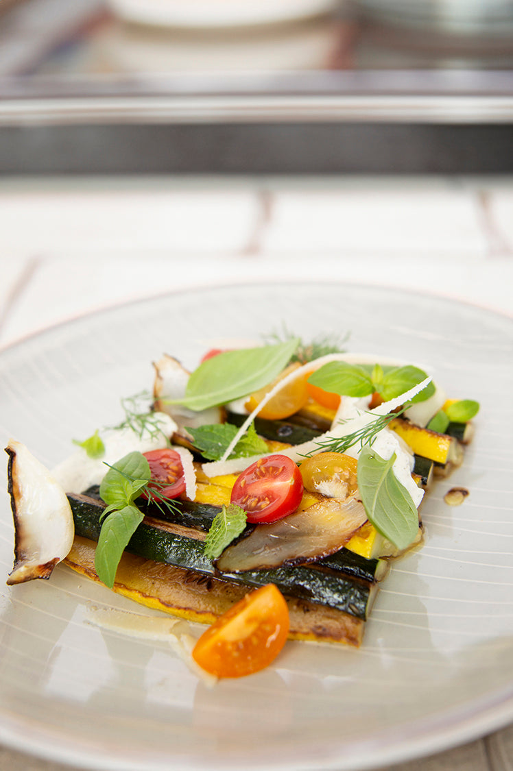 Marinated Squash With Herbed Yogurt