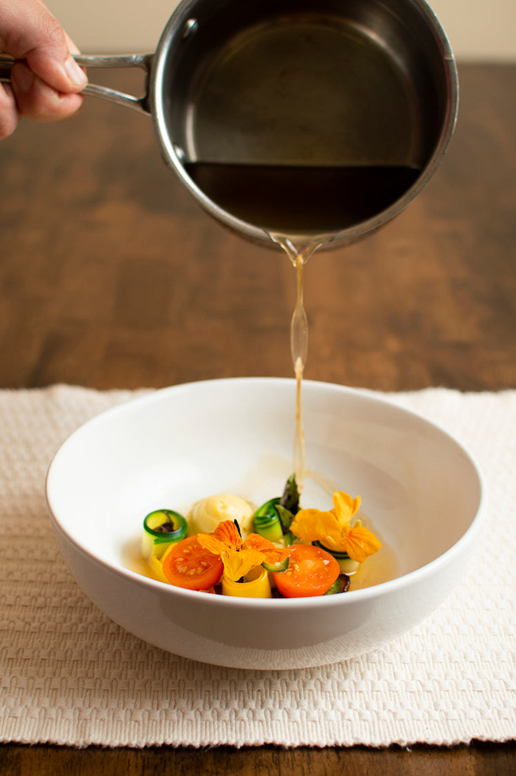 Corn Dumplings With Late Summer Vegetables